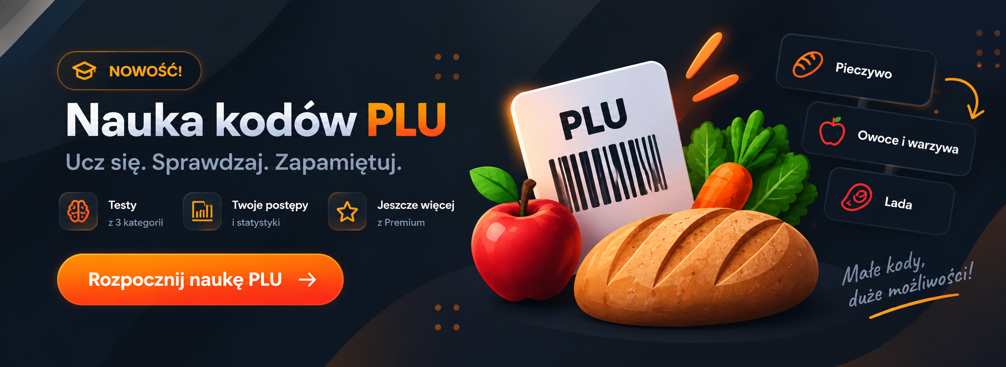 Nauka kodów PLU w Kodownik.eu